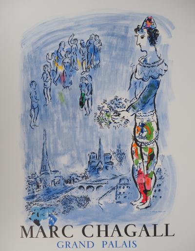 Marc CHAGALL : Le magicien de Paris, Affiche en lithographie 2