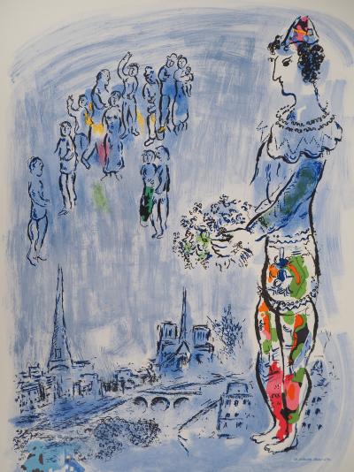 Marc CHAGALL : Le magicien de Paris, Affiche en lithographie 2