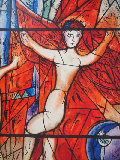 Marc CHAGALL : Vitraux de Metz, le songe de Jacob, Affiche en lithographie 2