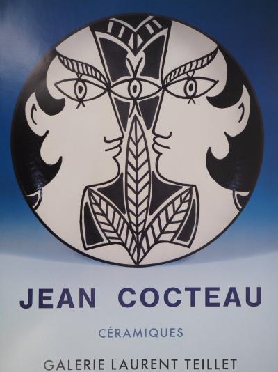 Jean COCTEAU : Céramiques, le baiser, Affiche originale d’époque 2