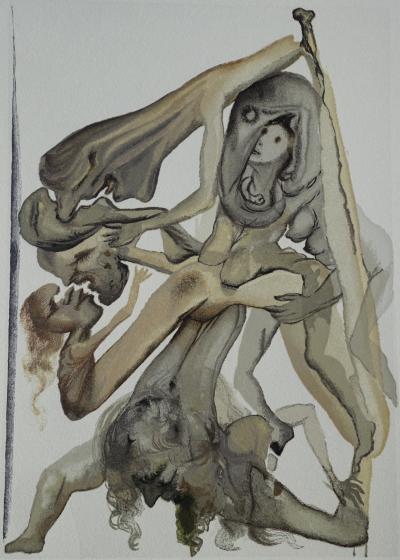Salvador DALI : Les limbes, Bois gravé original 2
