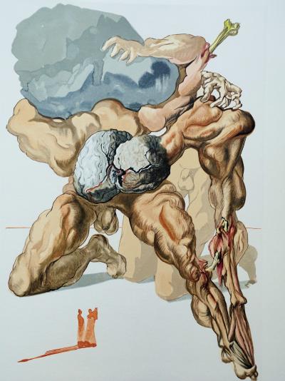 Salvador DALI : Les avares et les prodigues, Bois gravé original 2