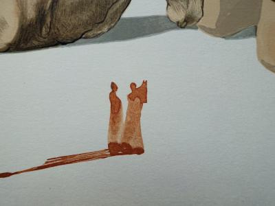 Salvador DALI : Les avares et les prodigues, Bois gravé original 2