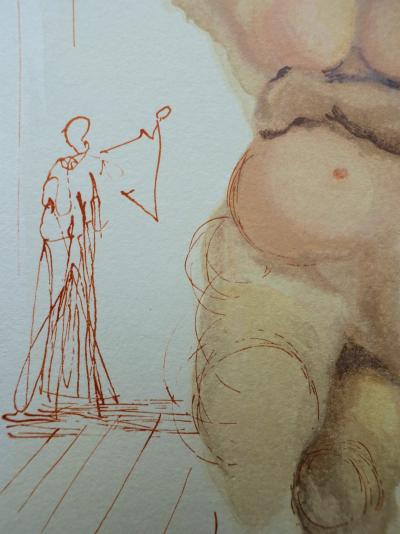 Salvador DALI : Les coléreux, Bois gravé original 2