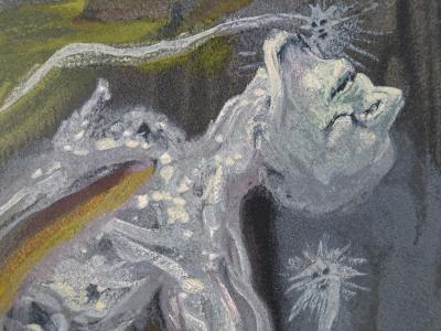 Salvador DALI : Les furies, Bois gravé original 2