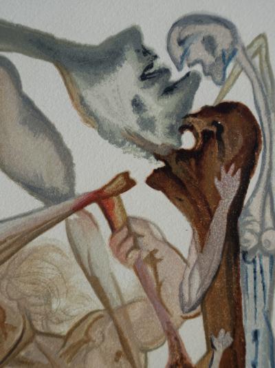 Salvador DALI : Au bord du septième cercle, Bois gravé original 2