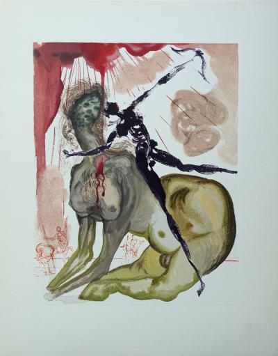 Salvador DALI : Le minotaure, Bois gravé original 2
