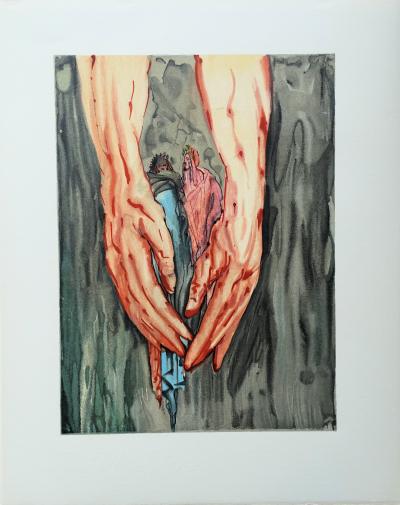 Salvador DALI : La montée de Géryon, Bois gravé original 2