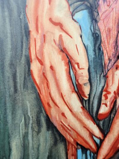 Salvador DALI : La montée de Géryon, Bois gravé original 2