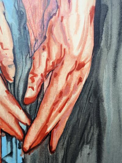 Salvador DALI : La montée de Géryon, Bois gravé original 2