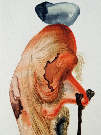 Salvador DALI : Les trompeurs, Bois gravé original 2