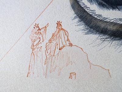 Salvador DALI : Devins et sorciers, Bois gravé original 2