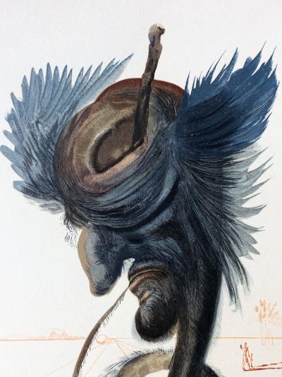 Salvador DALI : Devins et sorciers, Bois gravé original 2