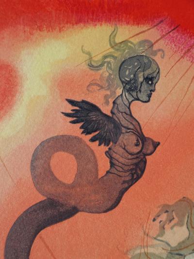 Salvador DALI : Le Diable noir, Bois gravé original 2