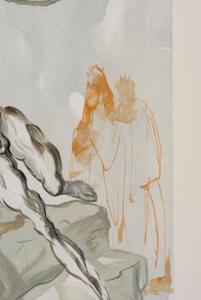 Salvador DALI : Les voleurs, Bois gravé original 2