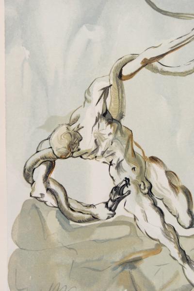 Salvador DALI : Les voleurs, Bois gravé original 2