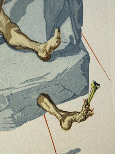 Salvador DALI : Les habitants de Prato, Bois gravé original 2
