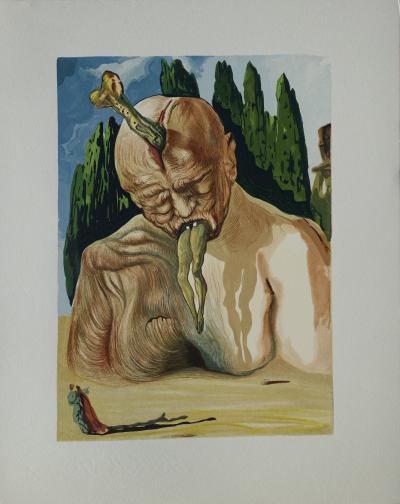 Salvador DALI : Le diable logicien, Bois gravé original 2
