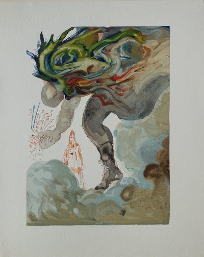 Salvador DALI : Les géants, Bois gravé original 2