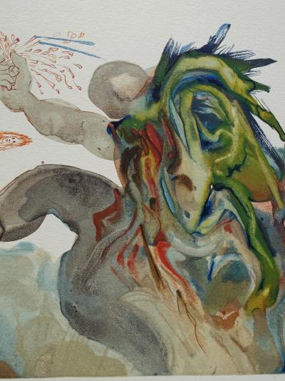 Salvador DALI : Les géants, Bois gravé original 2