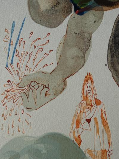 Salvador DALI : Les géants, Bois gravé original 2