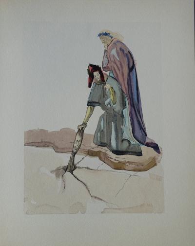 Salvador DALI : Les traitres envers leur patrie, Bois gravé original 2