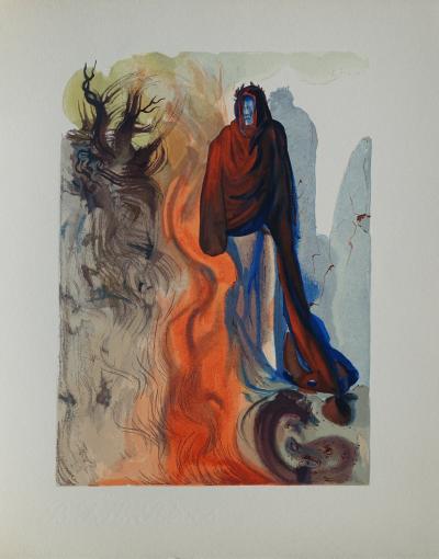 Salvador DALI : Apparition de Pluton, Bois gravé original 2