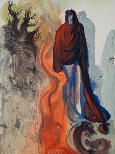 Salvador DALI : Apparition de Pluton, Bois gravé original 2