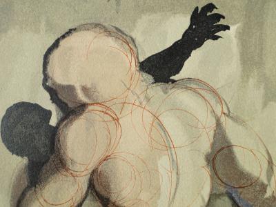 Salvador DALI : Les mort par violence, Bois gravé original 2