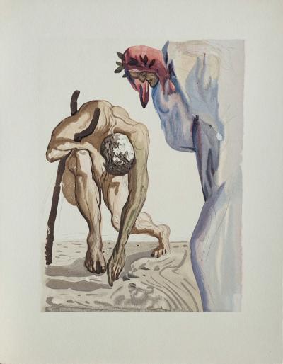 Salvador DALI : Les princes de la vallée fleurie, Bois gravé original 2