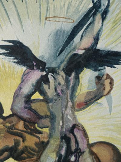 Salvador DALI : Les anges de la vallée, Bois gravé original 2