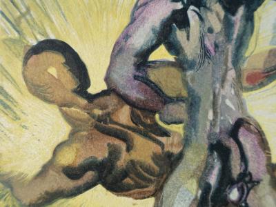 Salvador DALI : Les anges de la vallée, Bois gravé original 2