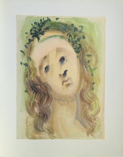 Salvador DALI : Le visage de Virgile, Bois gravé original 2