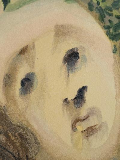 Salvador DALI : Le visage de Virgile, Bois gravé original 2