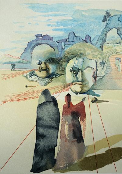 Salvador DALI : Avarice et prodigalité, Bois gravé original 2