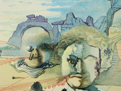 Salvador DALI : Avarice et prodigalité, Bois gravé original 2