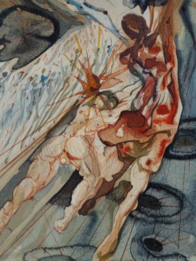 Salvador DALI : Deux troupes de luxurieux, Bois gravé original 2