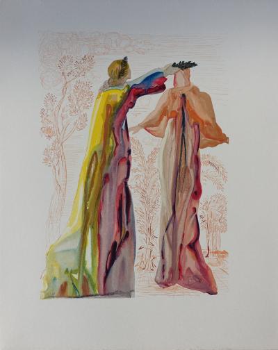 Salvador DALI : Derniers mots de Virgile, Bois gravé original 2