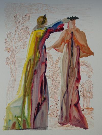 Salvador DALI : Derniers mots de Virgile, Bois gravé original 2