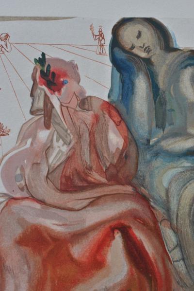 Salvador DALI : La confession de Dante, Bois gravé original 2