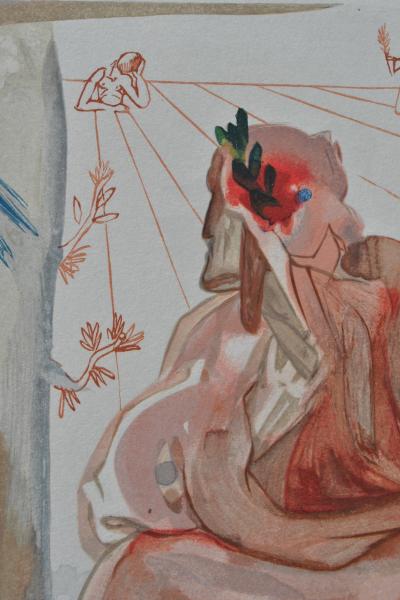 Salvador DALI : La confession de Dante, Bois gravé original 2