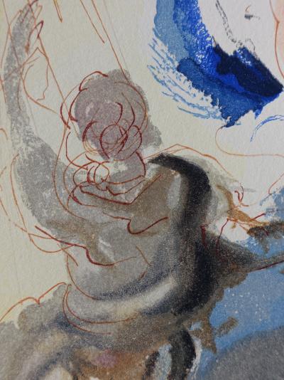 Salvador DALI : Le premier ciel, Bois gravé original 2