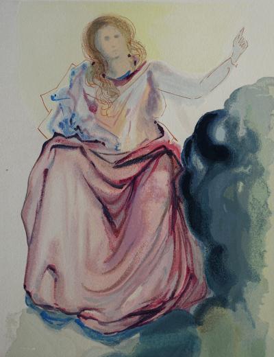 Salvador DALI : Béatrice, Bois gravé original 2