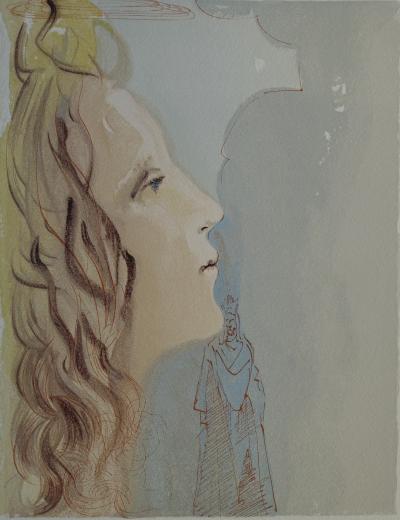 Salvador DALI : La plus grande beauté de Béatrice, Bois gravé original 2