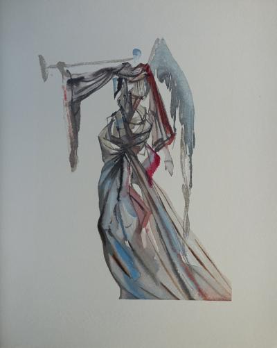 Salvador DALI : L’ange du soleil, Bois gravé original 2