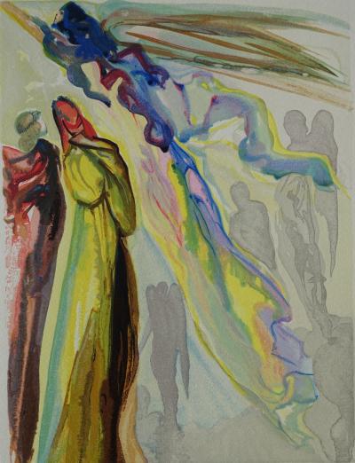 Salvador DALI : Apparition de l’ancêtre, Bois gravé original 2