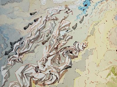 Salvador DALI : Le sixième ciel de Jupiter, Bois gravé original 2