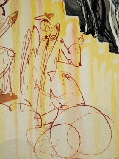 Salvador DALI : L'échelle mystique, Bois gravé original 2