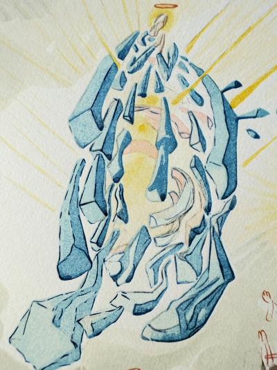 Salvador DALI : Dante recouvre la vue, Bois gravé original 2
