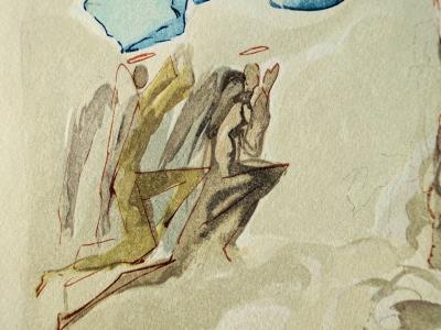 Salvador DALI : Dante recouvre la vue, Bois gravé original 2